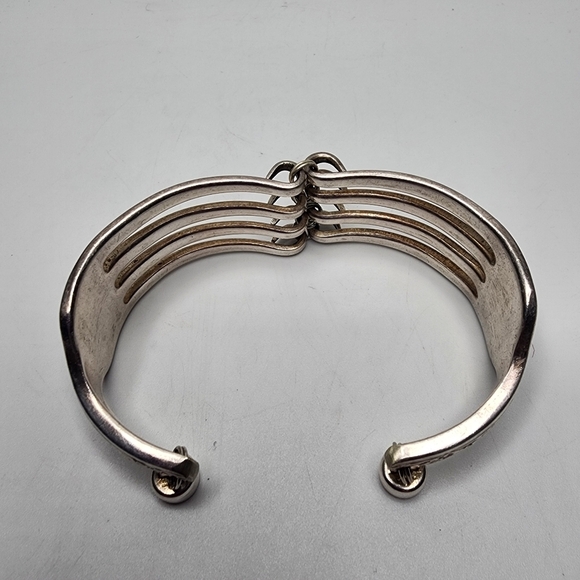 Sterling Silver Bracelet Made from Vintage Forks - Picture 2 of 6